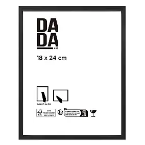 Cadre photo noir brillant 18 x 24 cm Dada Art Mia