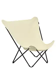 Fauteuil de jardin pliant Lafuma SEVILLE en toile en polyester - Coloris écru - Hauteur 87 cm