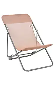 Transat pliant Lafuma Maxi Transat acier gris et polyester orange canyon