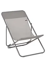 Transat pliant Lafuma Maxi Transat acier gris et polyester gris terre