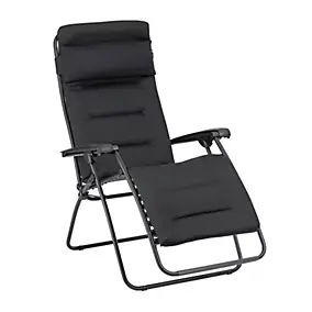 Fauteuil de relaxation pliant Lafuma Aircomfort Rsx Clip acier et polyester noir acier
