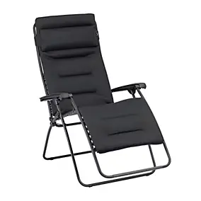 Fauteuil de relaxation pliant Lafuma Aircomfort Rsx Clip XL acier et polyester noir acier