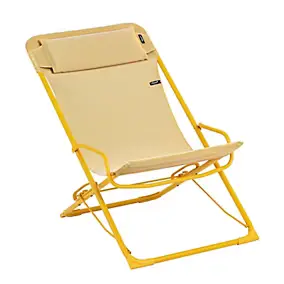 Bain de soleil Transaswing Lafuma polyester et acier miel l.60cm x H.91cm