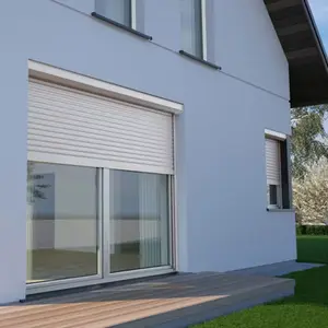 Volet roulant aluminium blanc motorisé 215 x 210 cm