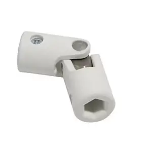 Cardan polyamide blanc, hexagonal 10/rond 12