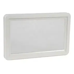 Hublot pour porte de garage rectangulaire G.C.N.V Protecta en PVC blanc l.34,2 x H.21 cm