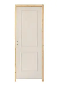Bloc porte "Camargue" 2 panneaux prépeint droit 83 x l. 83 cm