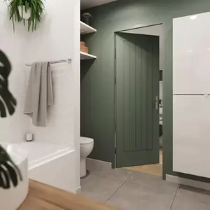 Bloc porte "Cottage" prépeint gauche 83 cm