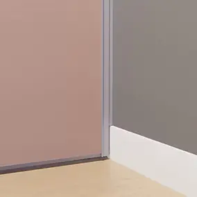 Compensateur de plinthe pour porte de placard coulissante à coller L.270 cm gris, GoodHome Arius