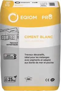 Ciment blanc pour ouvrages décoratifs - 25 Kg