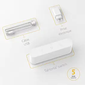 Box domotique TaHoma® switch - Somfy - Centralise et pilote les équipements connectés - Contrôle à distance - Compatible IO, RTS & Zigbee