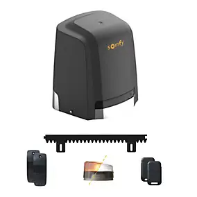 Motorisation pour portail coulissant Slidymoove 600 Flash - Somfy - Compatible portail jusqu'à 8m et 600kg - Fabriqué en France