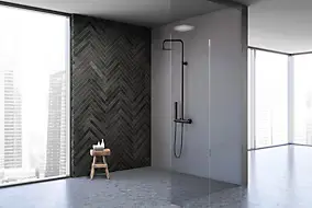 Colonne de douche mécanique, noir, Essebagno Luisa 250