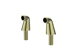 Colonnette mâle mâle H.7 cm, doré brossé, essebagno vendue par 2