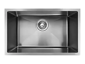 Évier sous plan en inox finition gun métal 1 bac, L.76 x P.45 cm, Essebagno Luisa