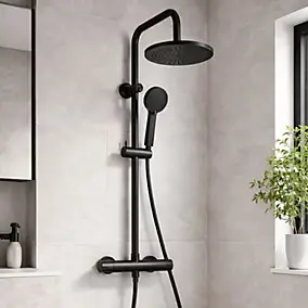 Colonne de douche thermostatique noir Target Essebagno