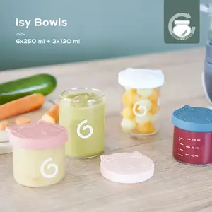 Lot de 9 pots de conservation Isy Bowls (6 x 250ml + 3 x 120ml)