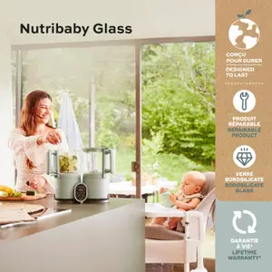 Robot cuiseur Nutribaby Glass Celadon Green