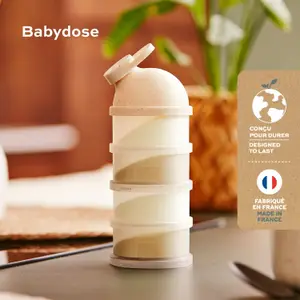 Lot de 4 boîtes doseuses Babydose Mineral Beige