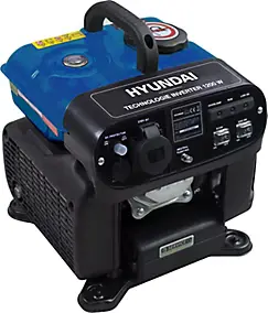 Groupe électrogène 1000 W - carburant SP95 et SP98 - autonomie 5,5 h - L.31,5 x l.29 x H.38 cm - Hyundai HG1600i-A
