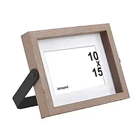 Cadre photo effet bois sur pied en métal 10 x 15 Ornami