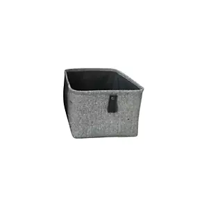 Panier réctangulaire gris Ornami Justin taille M