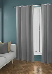 Rideau occultant phonique Louca Ornami gris perle l.140 x h.240 cm