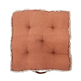 Coussin de sol Ornami L.65 x l.65 cm natte terracotta