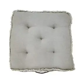 Coussin de sol Ornami L.65 x l.65 cm natte gris