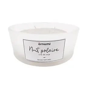 Bougie parfumée nuit polaire 380g noir Ø15cm Ornami