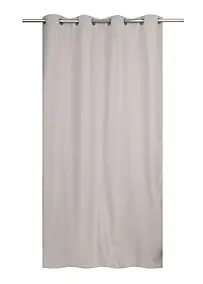 Rideau thermique à œillets effet lin crème L.240 x l.140cm