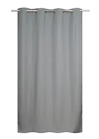 Rideau thermique à œillets effet lin gris L.240 x l.140cm