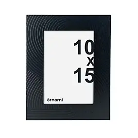 Cadre photo stries noires 10 x 15 cm Ornami