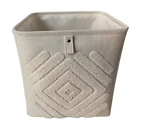 Boîte de rangement carrée en textile Mixxit motif œil
