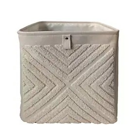 Boîte de rangement carrée en textile Mixxit motif étoile