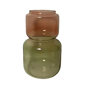 Vase en verre bicolore dégradé Ø12 x H.20cm Ornami