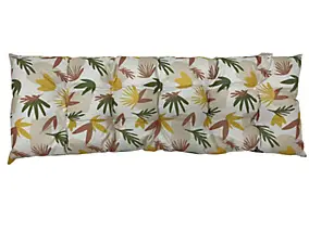 Coussin de banc déperlant feuillage multicouleurs L.120 x l.42 x ep.4cm Ornami