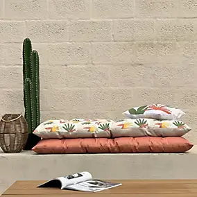 Matelas de sol fleuri multicouleurs L.120 x l.60 x ep.5cm Ornami
