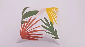 Coussin déperlant fleuri multicouleurs L.40 x l.40cm Ornami