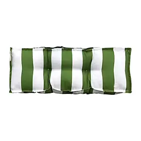 Coussin accoudoir pour canapé rayé vert blanc L.58 x l.10 x ep.20cm Ornami
