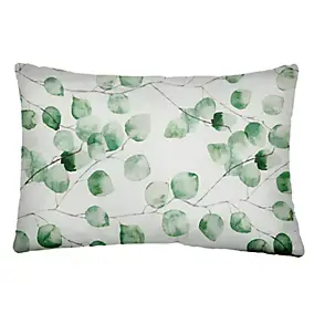 Housse de coussin Fosca feuille d'eucalyptus vert l.30 x L.50cm Ornami