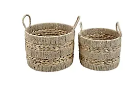 2 Paniers de rangement Ornami beige taille S et M