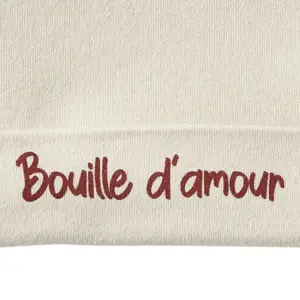 Bonnet de naissance Bouille d'amour sable (naissance)