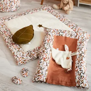 Tapis de jeu réversible Caramel forest (100 x 100 cm)