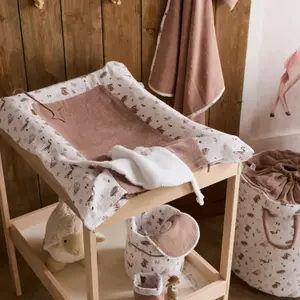Tapis de jeu réversible et fond de parc clairière et microfibre blanc (75x95 cm)
