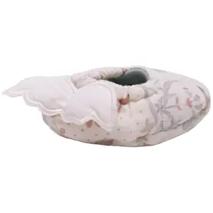 Chaussons avec ailes d'ange gaze de coton jardin enchanté (0-6 mois)