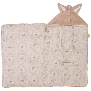 Nid d’ange sherpa ourson doublé jardin enchanté (0-6 mois)