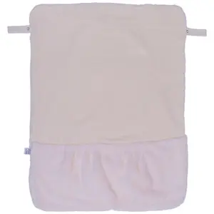 Couverture nomade fausse fourrure angora ivoire