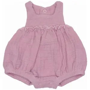 Barboteuse froufrou pour poupée en gaze de coton pétale