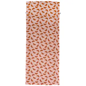 Serviette de plage bambou et gaze de coton toffee et croissants (80x160 cm)